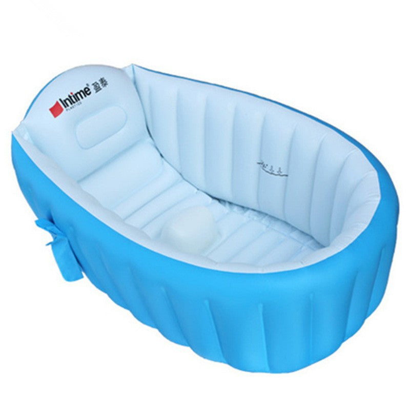 children's inflatable bathtub thickened large backrest baby shower baby bathtub