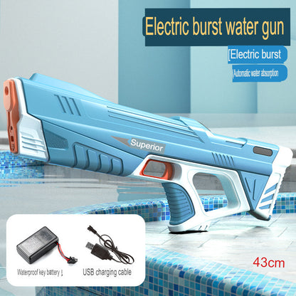 Water Splashing Festival electric water gun, one-click automatic water absorption, high-pressure continuous water fight, water toy