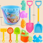 Children's beach toy set baby digging and playing with sand tools thickened castle bucket large shovel bucket plastic neutral