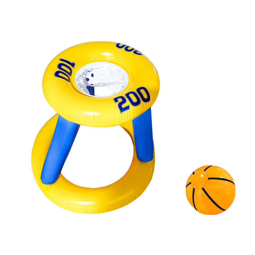 inflatable water basketball stand toy water parent-child throwing game ring beach toy set