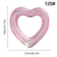 Sequined transparent love swimming ring thickened pvc heart-shaped inflatable swimming ring love floating row