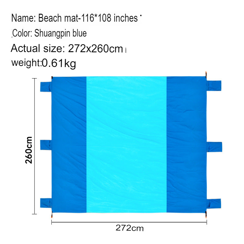 Beach mat, picnic mat nylon equipment, beach moisture-proof pocket, outdoor picnic and camp supplies