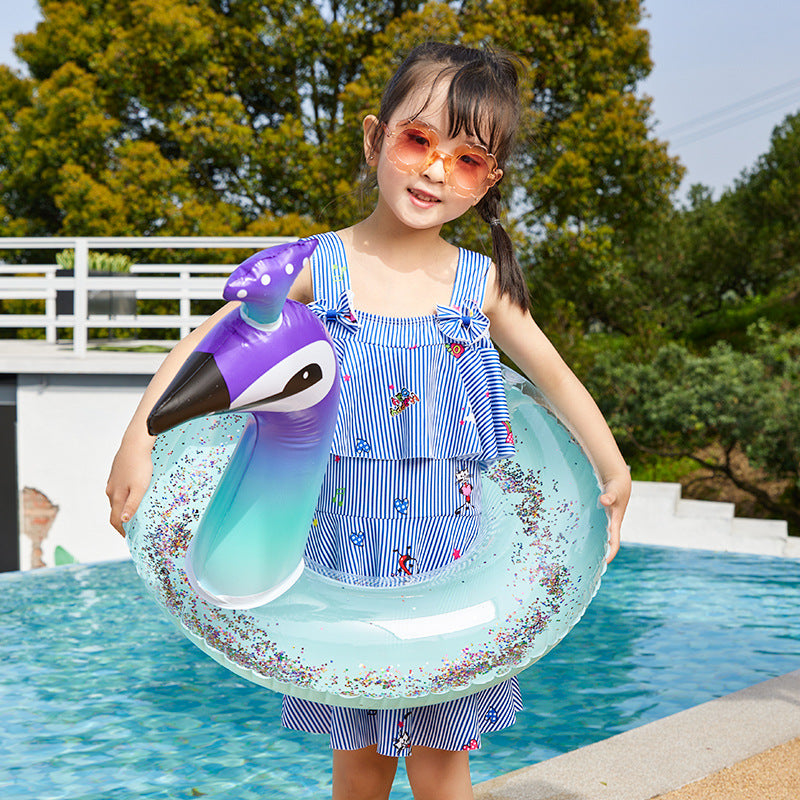 Children's thickened swimming ring wings outdoor water inflatable toy swimming ring