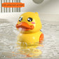 Douyin popular little yellow duck bath toy bathroom spray gun infant shower toy