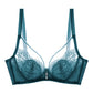 Women Comfortable Solid Colored Pretty Ultra Thin Sheer Bra - WBRA101589