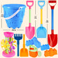 Children's beach toy set baby digging and playing with sand tools thickened castle bucket large shovel bucket plastic neutral