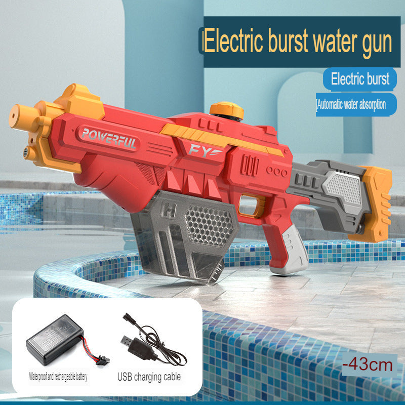 Water Splashing Festival electric water gun, one-click automatic water absorption, high-pressure continuous water fight, water toy