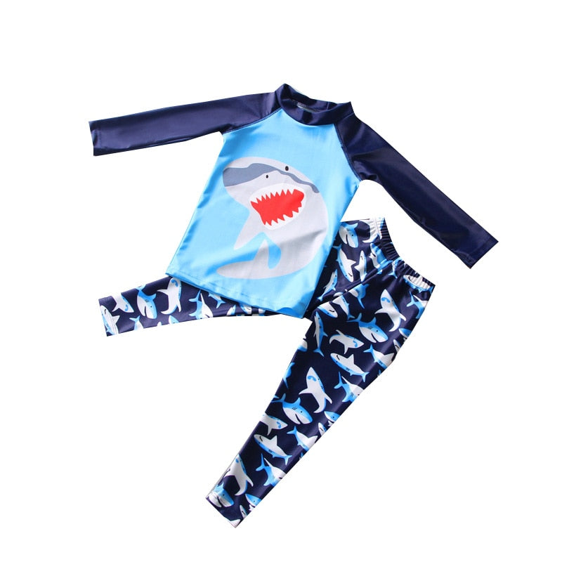 Boys' swimsuit split up medium sized long sleeve pants sunscreen student big boys swimsuit