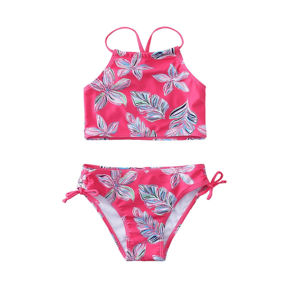 Kids Girls Printed Summer Swimsuit Swimwear Beachwear