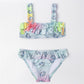 Kids Girls Bikini New Summer  Swimwear Print Children Bikinis set