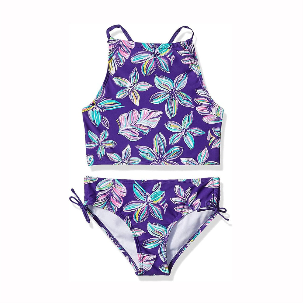 Kids Girls Printed Summer Swimsuit Swimwear Beachwear