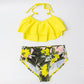 Kids Girls Flower Printed Summer  Swimsuit Bikini