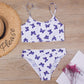 Kids Girls Summer Swimsuit  Floral Printed two Piece Bikini Set