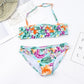 Kids Girls Flower Printed Summer  Swimsuit Bikini