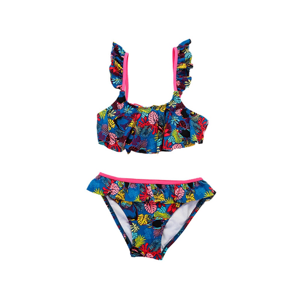 Kids Girls Solid Multi Style Bikinis Summer Swimwear