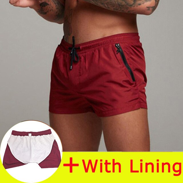 Men Summer Swimwear Trunks Boxer Briefs Beach Shorts Swimsuit