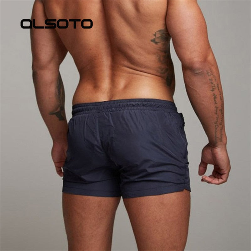 Men Summer Swimwear Trunks Boxer Briefs Beach Shorts Swimsuit