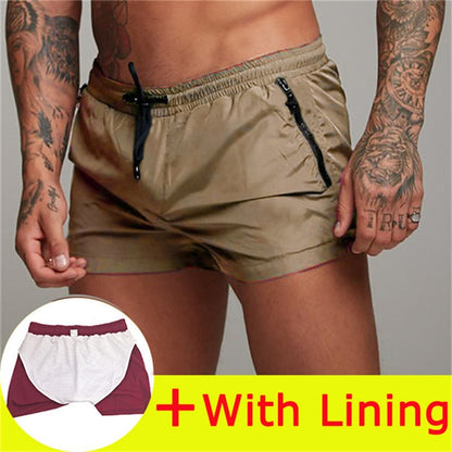 Men Summer Swimwear Trunks Boxer Briefs Beach Shorts Swimsuit