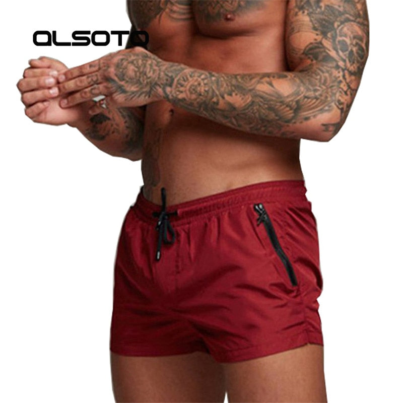 Men Summer Swimwear Trunks Boxer Briefs Beach Shorts Swimsuit