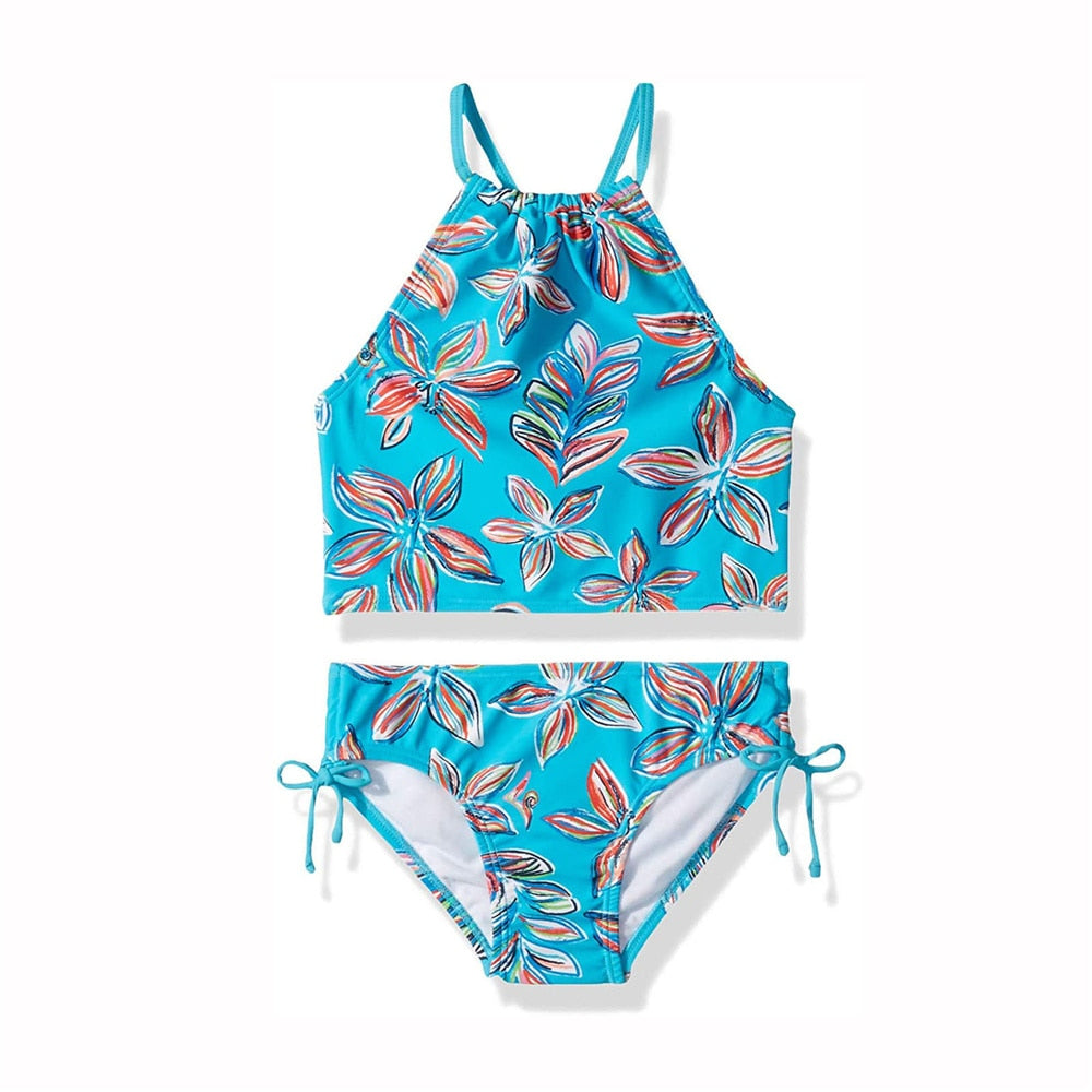 Kids Girls Printed Summer Swimsuit Swimwear Beachwear