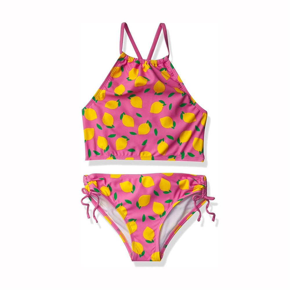 Kids Girls Printed Summer Swimsuit Swimwear Beachwear