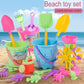 Children's beach toy set baby digging and playing with sand tools thickened castle bucket large shovel bucket plastic neutral