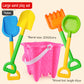 Large shovel set, extra large beach bucket, castle bucket, large round bucket, children's play sand shovel, snow shovel set toy