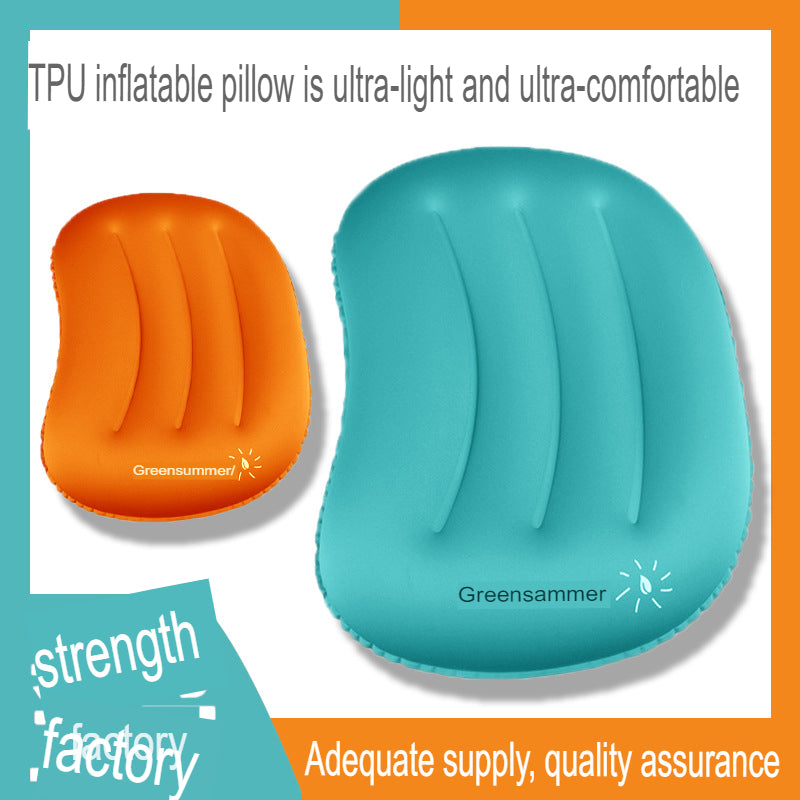 ultra-light sleeping pillow TPU leisure office lunch break outdoor inflatable cushion neck pillow car inflatable waist pillow