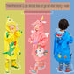 Children's raincoat for boys and girls, kindergarten, dinosaur raincoat and poncho, cute cloak style school bag, elementary school