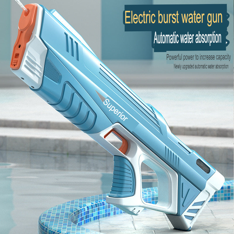 Water Splashing Festival electric water gun, one-click automatic water absorption, high-pressure continuous water fight, water toy