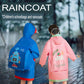 new thickened Oxford cloth children's raincoat with school bag single brim boys and girls student rain gear batch