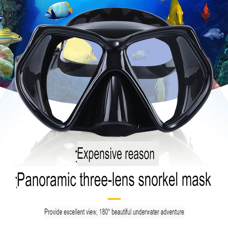 Waterproof And Anti-Fog Free Diving Mask With Large Field Of View High-Definition Light-Transmitting Large Frame Sports Diving Mask