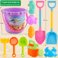 Children's beach toy set baby digging and playing with sand tools thickened castle bucket large shovel bucket plastic neutral