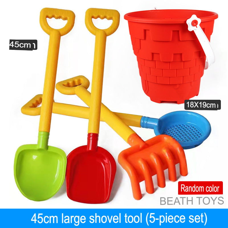 Beach toy set large sand shovel tool baby sand play parent-child interaction beach sand shovel hourglass