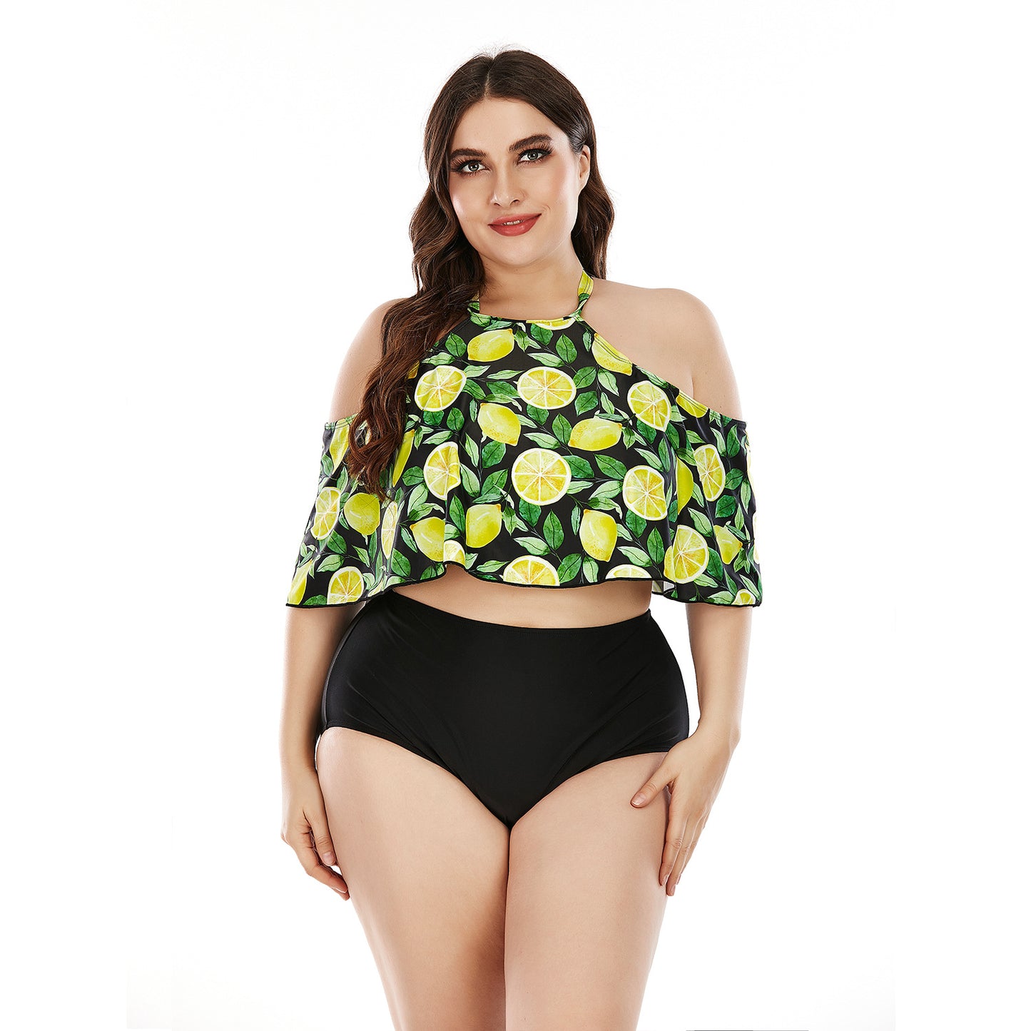 Women split plus fat plus fat lady swimsuit large cup bikini swimsuit