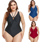 solid color one-piece briefs conservatively cover the belly and make you look thin new swimsuit