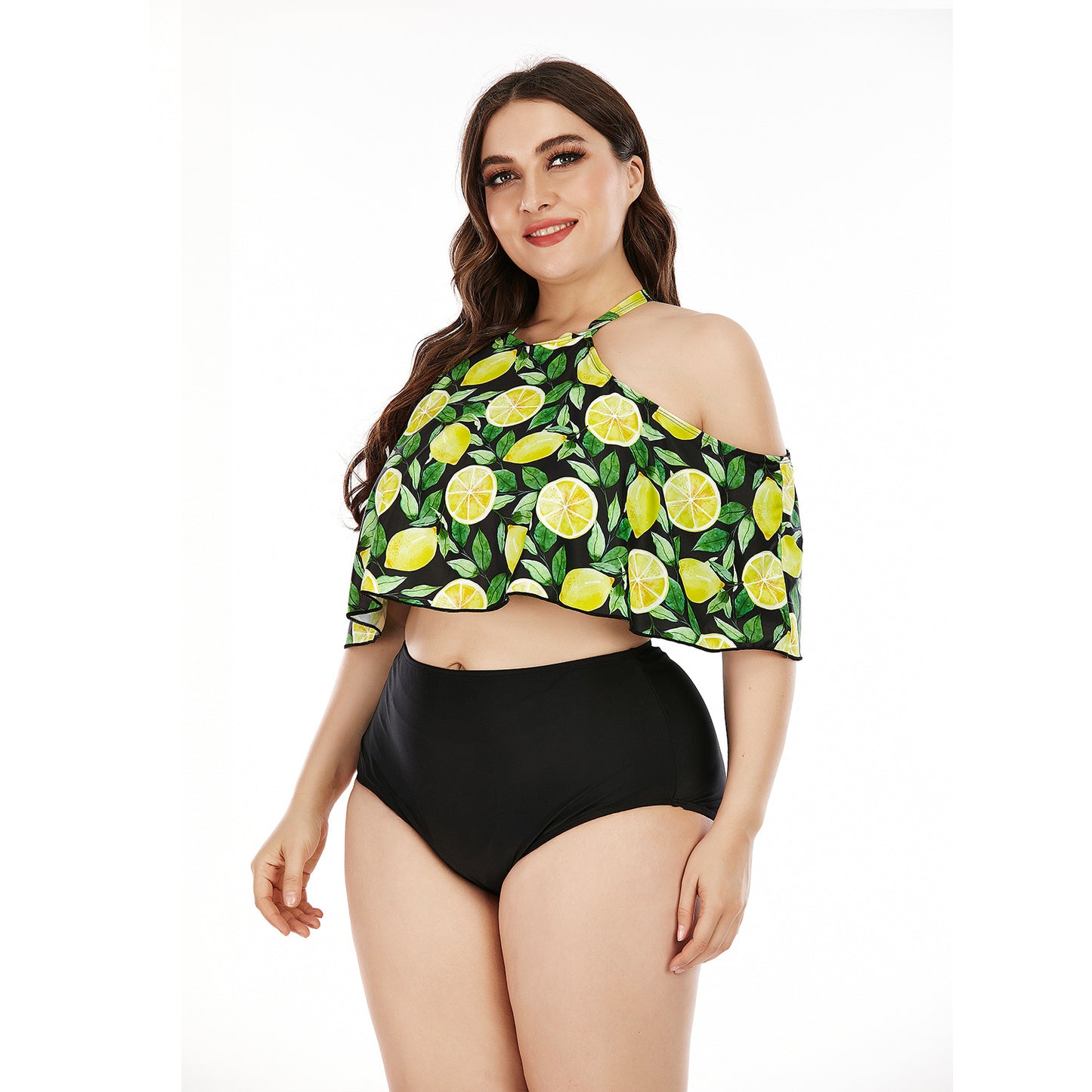 Women split plus fat plus fat lady swimsuit large cup bikini swimsuit