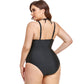 solid color one-piece briefs conservatively cover the belly and make you look thin new swimsuit