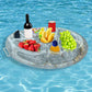 New water floating cup holder PVC thickened food tray pool party inflatable coaster porous water cup