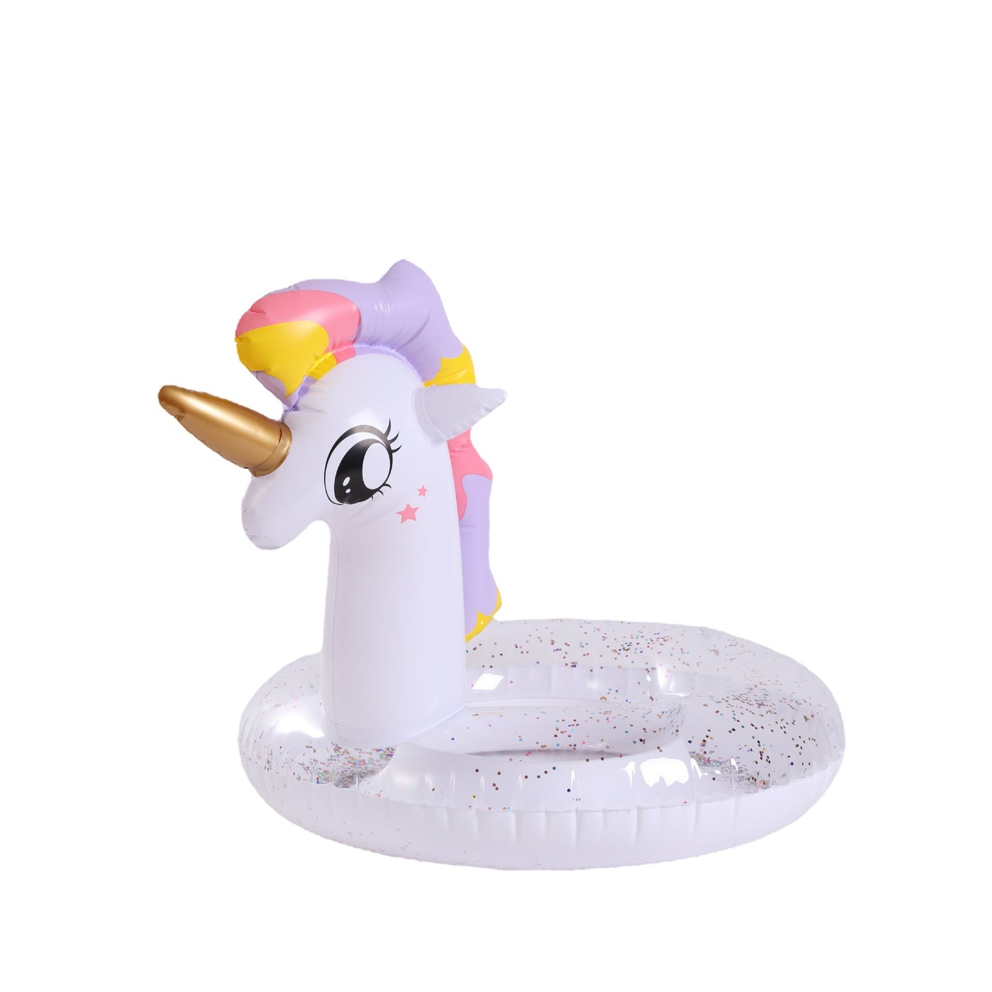 New children's unicorn happy wave ordinary PVC cartoon swimming ring pvc double layer