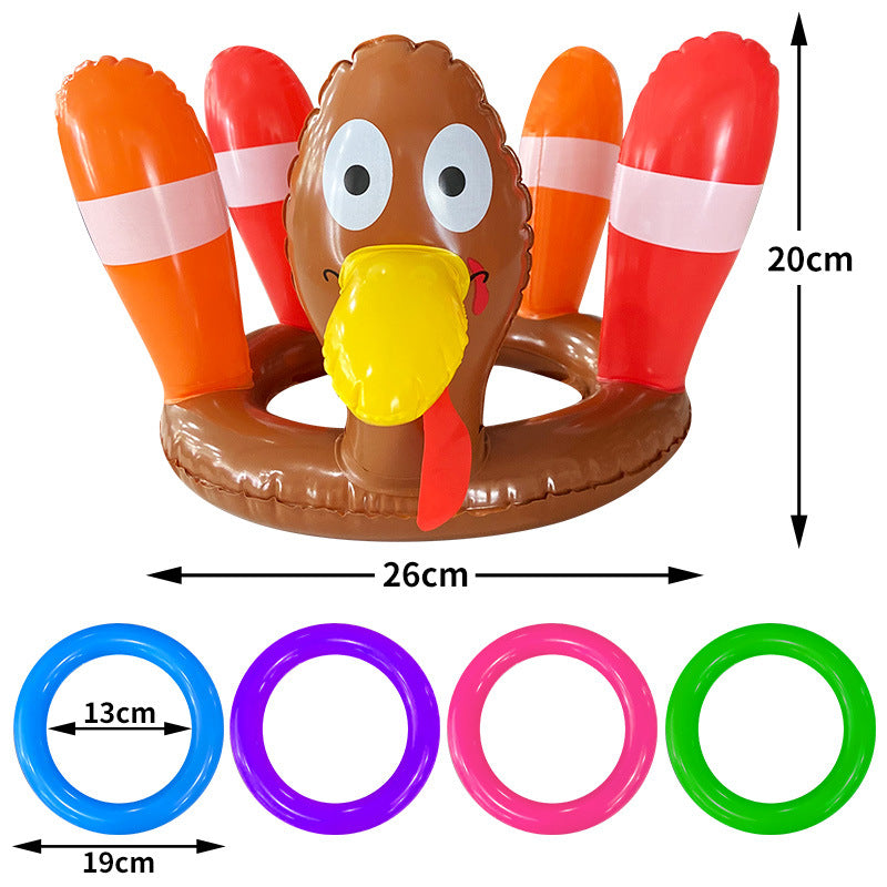 New Halloween inflatable throwing ring party party inflatable interactive props funny cartoon ring toy