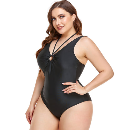 solid color one-piece briefs conservatively cover the belly and make you look thin new swimsuit