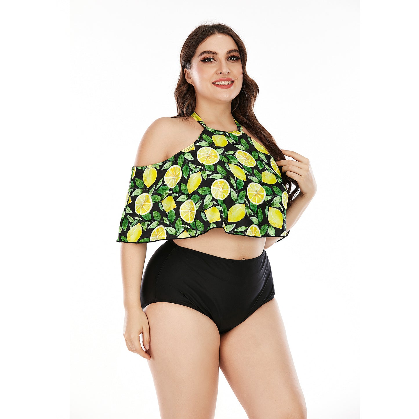 Women split plus fat plus fat lady swimsuit large cup bikini swimsuit