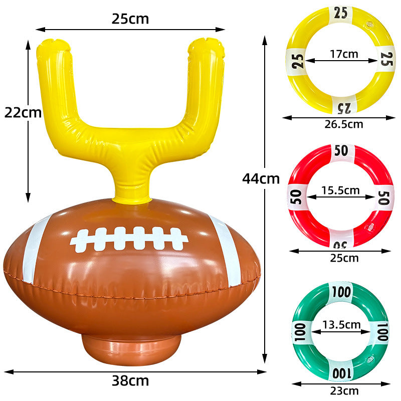 Spot inflatable rugby game hoop cap outdoor interactive toy children's throwing inflatable hoop cap