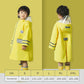 children's raincoat solid color children's raincoat with school bag bits for boys and girls poncho children