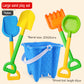 Large shovel set, extra large beach bucket, castle bucket, large round bucket, children's play sand shovel, snow shovel set toy