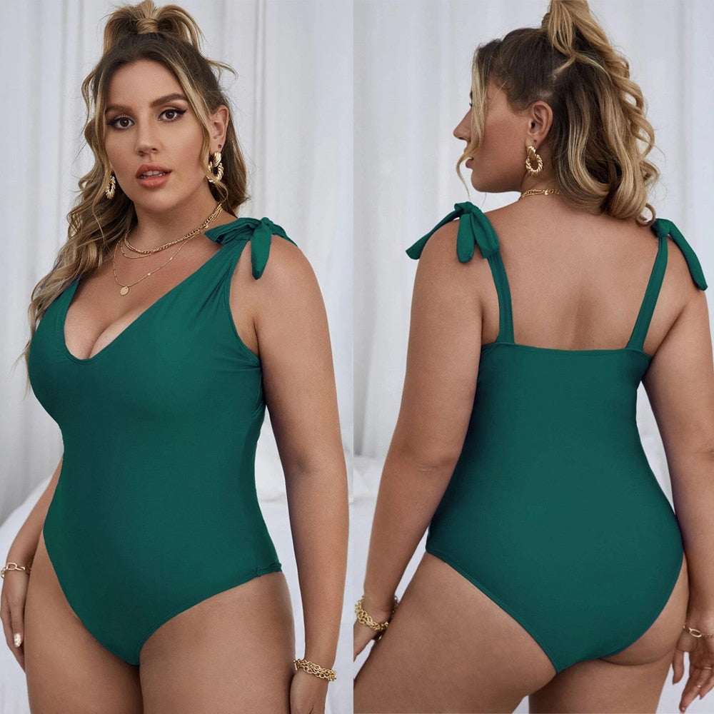 Women Swimsuit One Piece Plus size Floral Swimwear