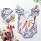 Kids Girls Big Bow Swimwear Summer Swimsuit