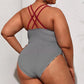 Women Swimsuit One Piece Large Plus Size Printed Swimwear