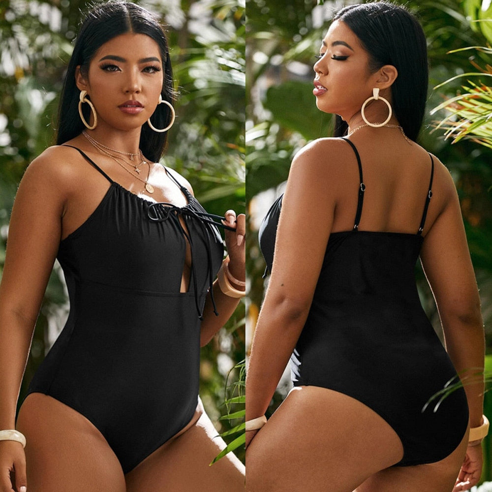 Women Swimsuit One Piece Plus size Floral Swimwear